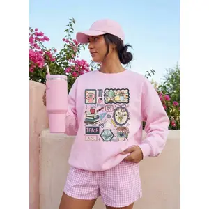 Teacher Doodle Graphic Crewneck | Graphic Sweatshirt | Cozy Unisex Pullover