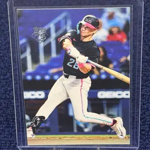 Topps 2026 Series 1 Kyle Stowers TRUE PHOTO SP #293 Miami Marlins Short Print Baseball Card