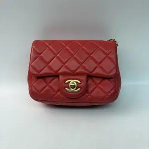 Pre-owned Calfskin Crossbody Bags Chanel Mini Square Classic Flap Bag
