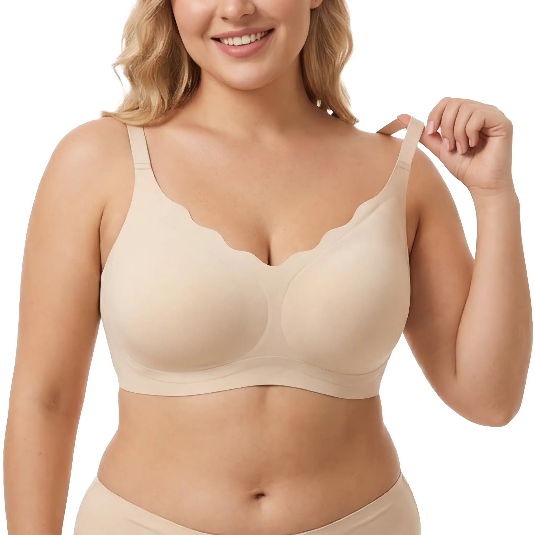 VRCOMFY Jelly Wireless T-shirt Bra - Seamless,magic uplifting, plus size Friendly, comfortable, soft, women's, Everyday, push-up, underwear, women's, Apparel, Basics, full coverage plunge bra Womenswear Minimalist