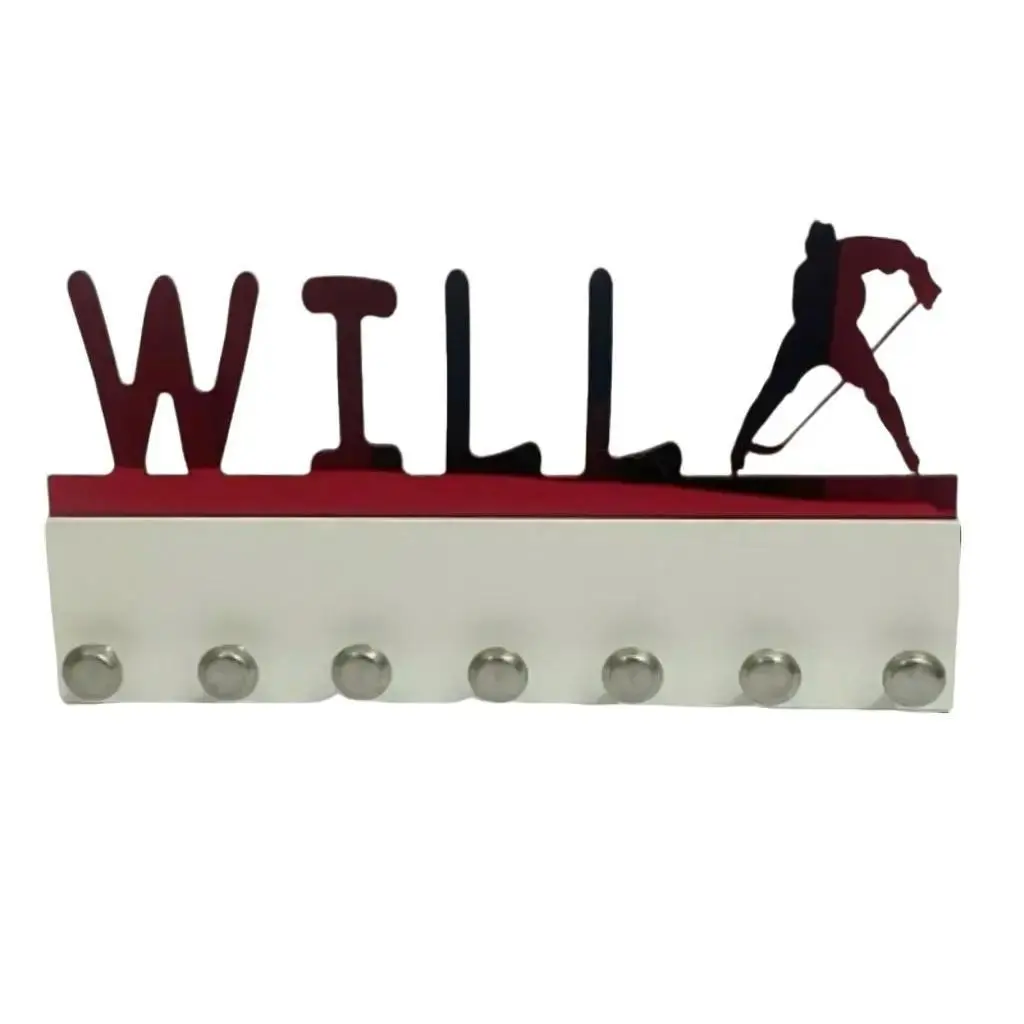 Hockey Personalized Medal Holder – Custom Wall-Mounted Sports Award Display Rack, Handmade Medal Hanger for Boys & Girls, Hockey Player Room Decor, Medal & Ribbon Organizer, Trophy Storage Display