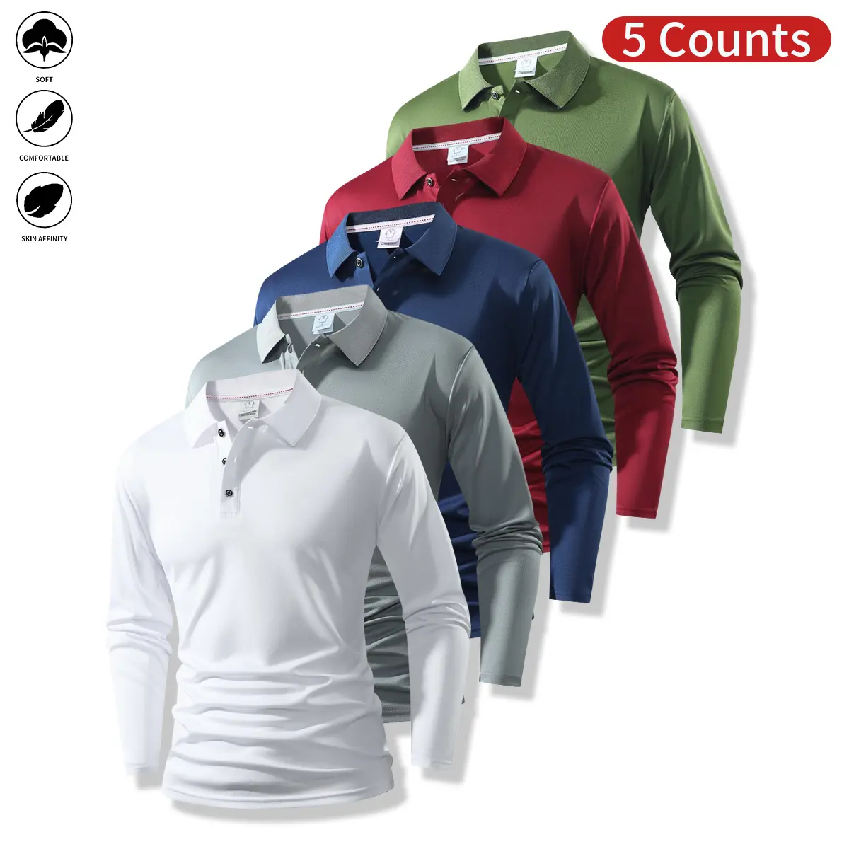 White + Gray + Blue + Red + Green