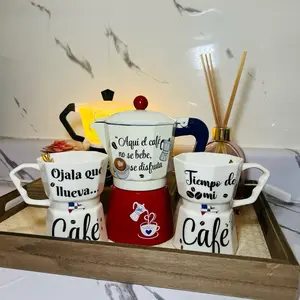 Essence Coffee Maker Set Dominican Republic Mug 12 oz with Unique Quotes and Vibrant Red Base for Daily Brew