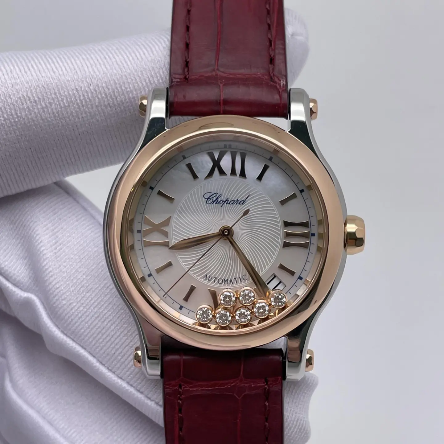 Wa/Chopard Happy Sport Automatic 36 mmEthical Rose Gold & Lucent SteelTM with Diamonds/3930
