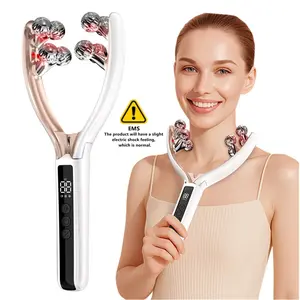 3D Roller Microcurrent Facial Massager, V-Face Roller, Lifting and Shaping Device, Korean Skincare Tool, Facial Beauty Instrument, USB-Rechargeable Facial Beauty Massager for Home and Travel, Valentine's Day Gift