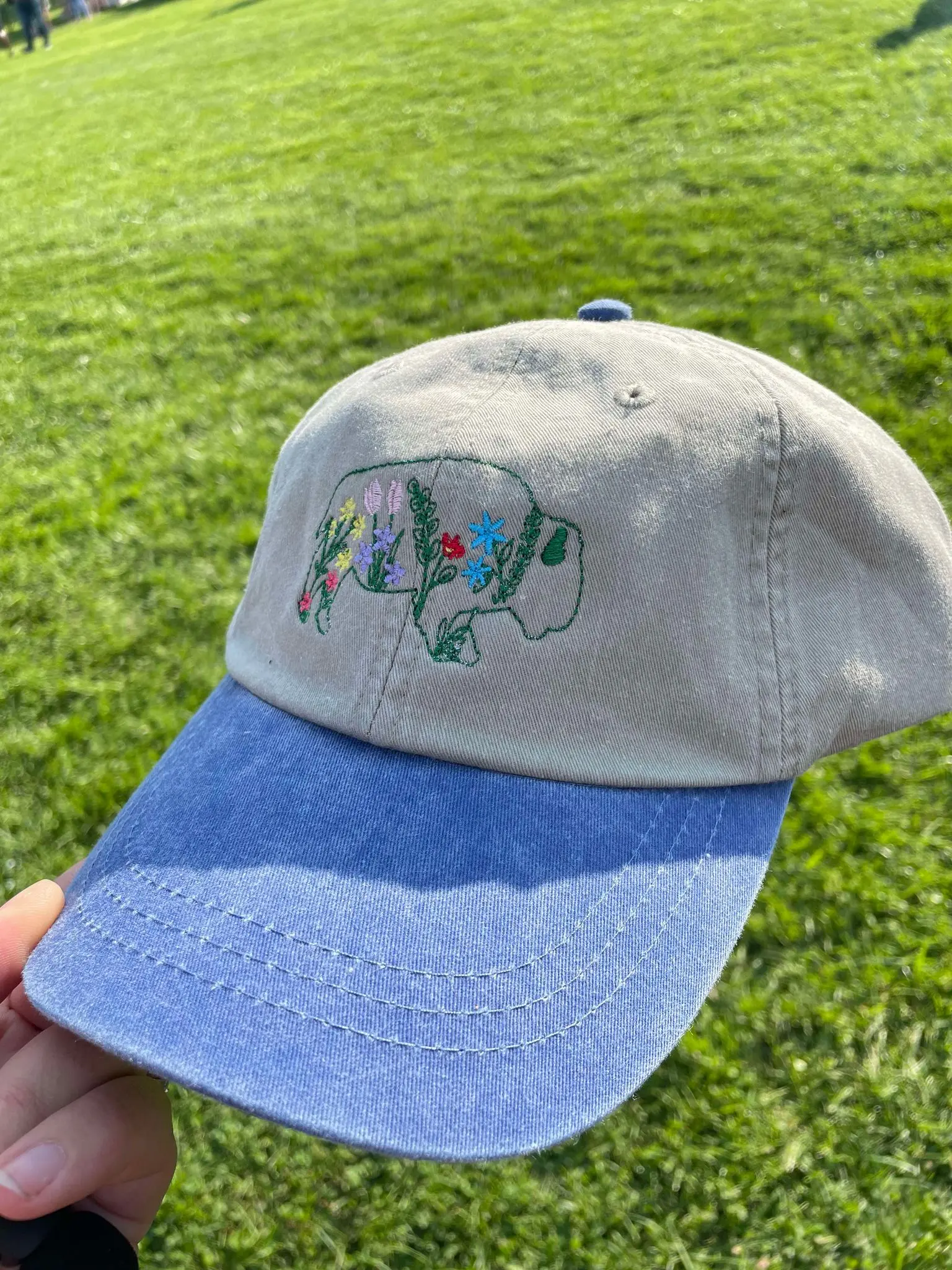 Buffalo Floral Embroidered Dad Hat