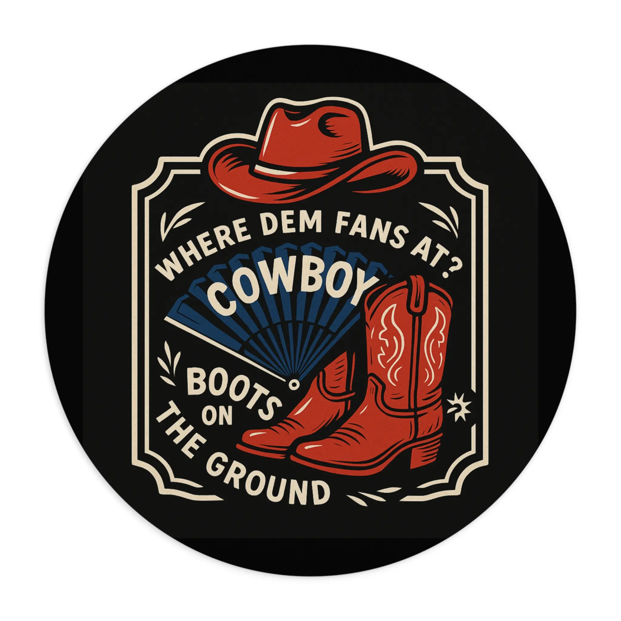Cowboy Boots Mouse Pad - Rustic Western Vibe, Perfect for Home Office, Gifts for Cowpoke Enthusiasts, Decor for Western Lovers, Fun Cowgirl