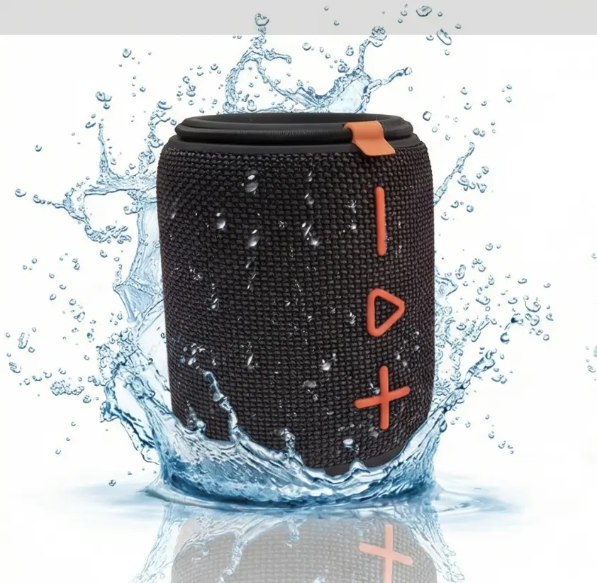 Portable outdoor wireless subwoofer with charging cable and auxiliary cable - wireless audio subwoofer plug for enhanced shock resistance, built-in microphone, TWS stereo subwoofer stick for hands-free calling/FM/TF card/USB drive Speakers Smartphone