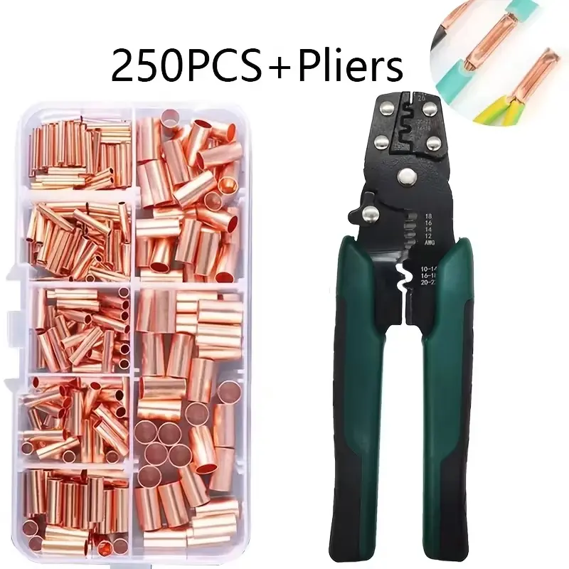 Multi-Tool Wire Crimper Cutter Kit with Spade Connectors - Copper Terminal Joints, Stripping & Cutting Tool for Home Decor and Appliance Hand Tools, DIY Tools, Hardware