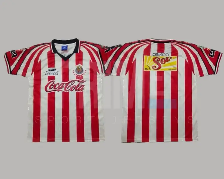 Chivas 1998/99 Soccer Jersey, All-over Print Collared Football Jersey