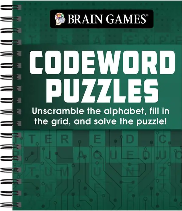Brain Games - Codeword Puzzle: Unscramble the Alphabet, Fill in the Grid, and Solve the Puzzle! by Publications International Ltd (Spiral)