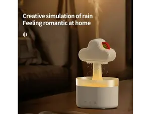 Rainbow Rain Cloud Humidifier – 7-Color LED Night Light & Quiet Ultrasonic Mist Maker