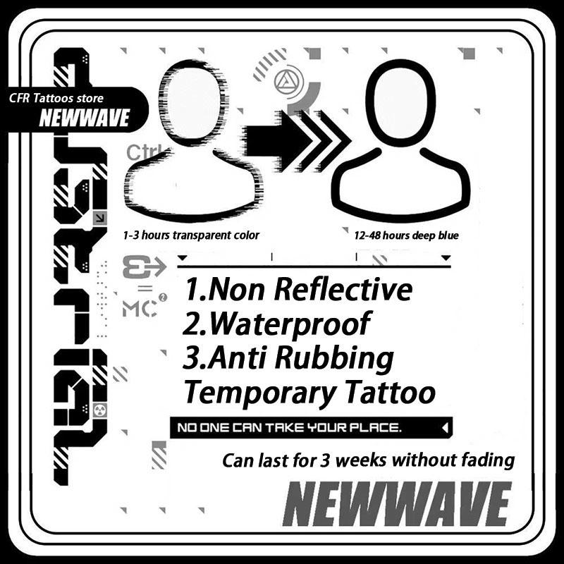 1pcs Dark Thorn Cross Angel Herbal Juice Tattoo Sticker Gothic Sexy Hot Girl Temporary Tattoo on Chest Waterproof Durable Fake Tattoo for Men and Women Halloween Party Gift Y2K