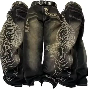 Y2K Tiger Print Baggy Jeans Unisex