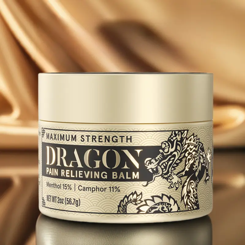 Dragon Joint & Muscle Balm Gold Max Jar 2oz Deep Acting Body Balm for Muscle Joint Recovery Daily Discomforts Fast Acting Soothing Menthol Cooling Therapy Wellness Treatment