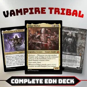 Vampire Tribal Commander Style Deck | 100 Cards + Tokens | Custom Proxy Cards