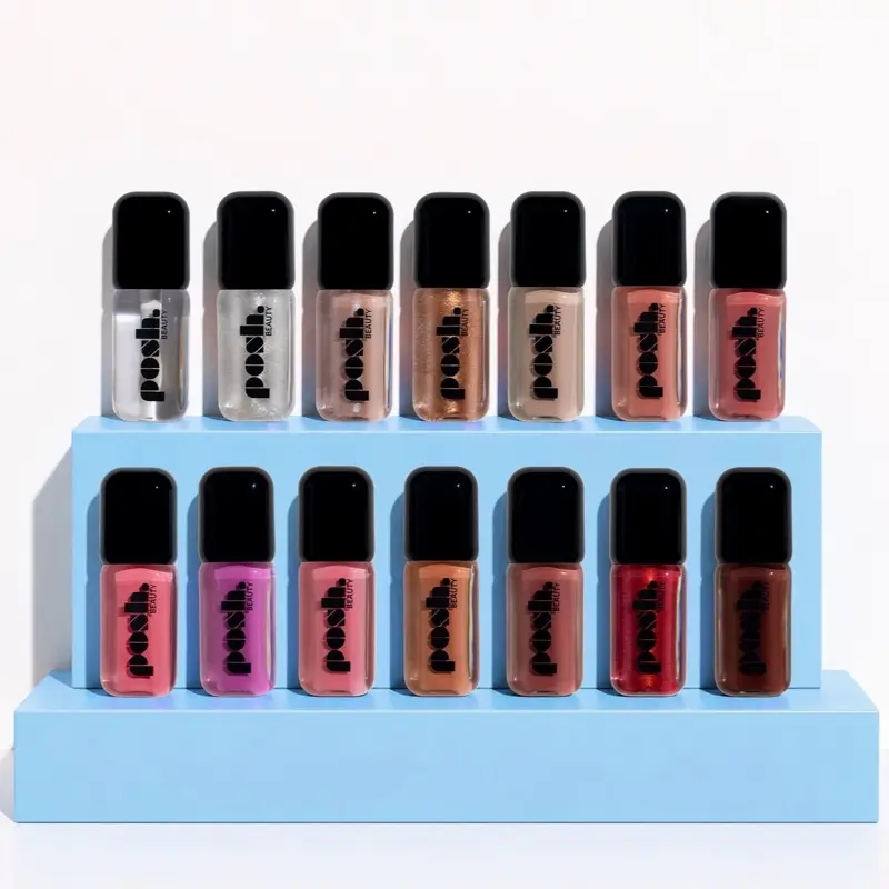 Posh Beauty Lip Drip Hydrating Lip Gloss Makeup for Smooth, Glossy, High-Shine, Non-Sticky Lips with Shea Butter, Coconut & Jojoba Oil