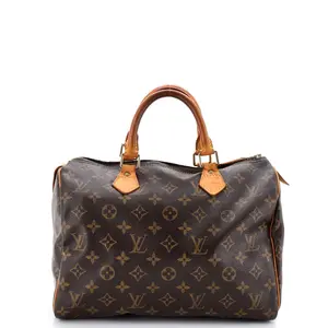 Pre-owned Louis Vuitton Canvas Coated Top Handle Bags Speedy Handbag Monogram Canvas 30 by Rebag