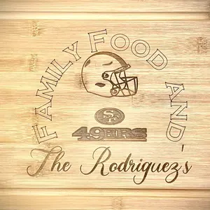 Personalized Sports Team Board Bamboo Chopping Engraved with Family Name and Team Spirit for Game Day Spreads Tailgate Nights and Sunday Fun
