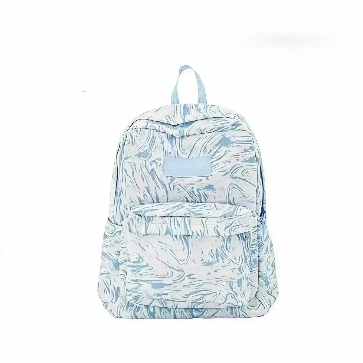 JanSport Light Blue Marble Swirl Backpack - Water Resistant, Minimalist Water Ripple Aesthetic School Bookbag for Commute, Casual Daypack