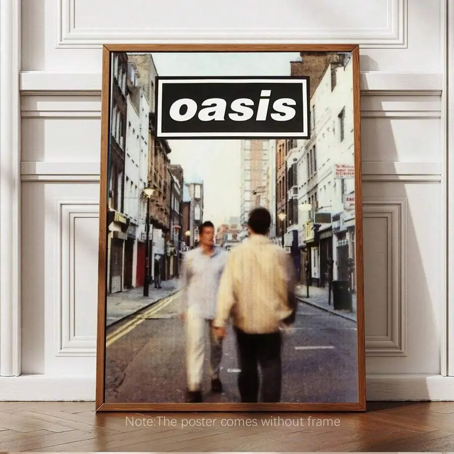 Oasis "What's the Story Morning Glory" 8x12 Inches Unframed Artistic Canvas Photo Poster, 90s Britpop Band Retro Print, Vintage Music Wall Art, Bedroom Decor Accessories, Apartment Room Decorations, Ideal Gift