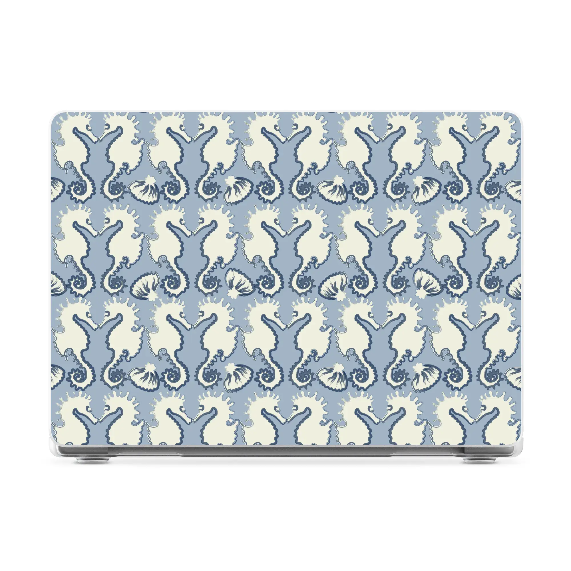 Casely MacBook Case | Seahorse Drift | Coastal Blues Laptop Shell | Snap-on Laptop Shell with Raised Anti-Slip Grip and Bottom Vent Cutouts | Hard Policarbonate Protective Laptop Cover