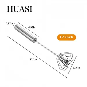 HUASI Semi-Automatic Mixer - Handheld Kitchen Mixer for Quick and Efficient Blending of Eggs and Other Ingredients, Kitchen Mixer, Blending Tool, Cooking Gadget (12.2 inch)