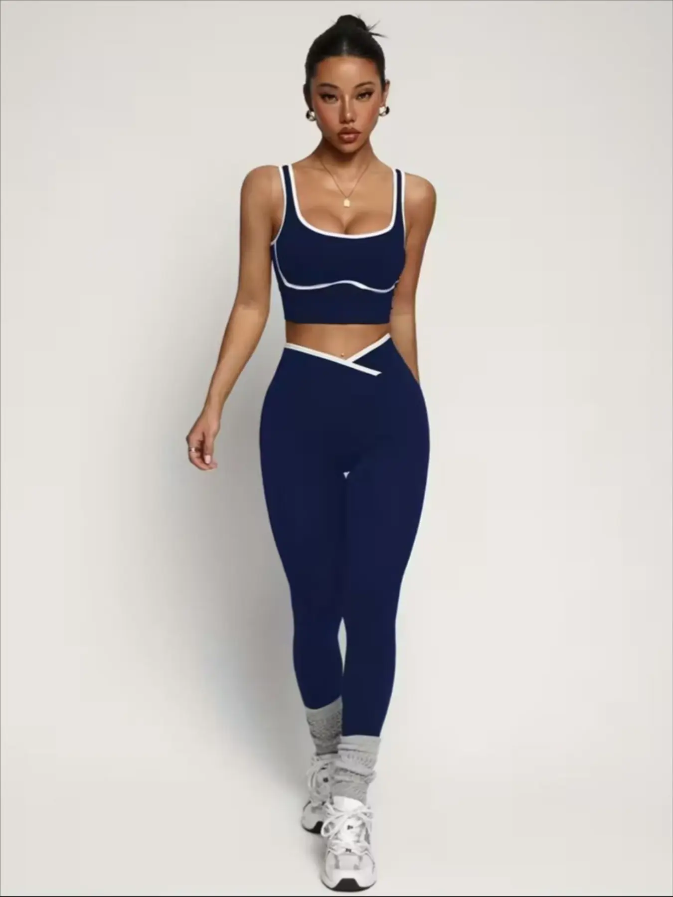 Women's Yoga Tank Top & High-Waisted Athletic Leggings Set, Seamless Design  with Slimming Waist Control and Butt-Lifting Effect, Outdoor and Casual Wear  Activewear, Fitness Outfit, Fitness Clothes, Fitness Apparel - TikTok Shop