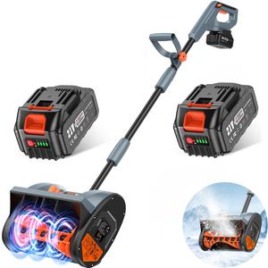 Snow Shovel Cordless Electric Snow Blower TaskStar TN8000 Battery Powered Snow Removal Total 8000mAh & Charger, 16.5ft Distance with Directional Plate Enable Smooth Workflow for Driveway Sidewalks 20v Two 4.0Ah Batteries, Adjustable Handle