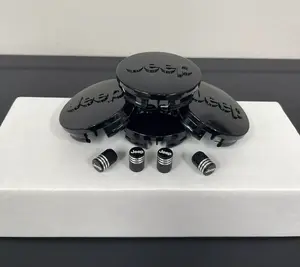 Jeep Wheel Center Caps & Tire Air Caps Black Cherokee Wrangler Liberty Compass 64mm Set of 8 Car Accessories Truck