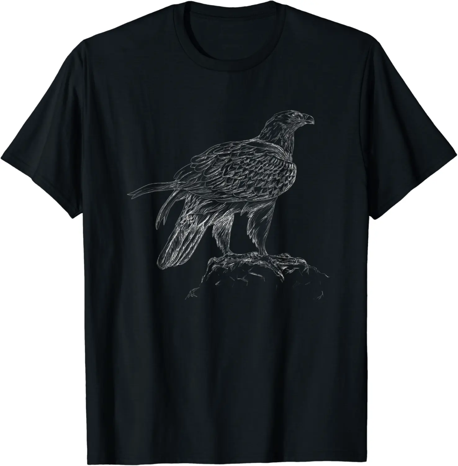 Hand Drawn Eagle Falcon Falconry Falcons Hunting Bird Gift T-Shirt - Sarahreb Shop 66B0846JTFTD