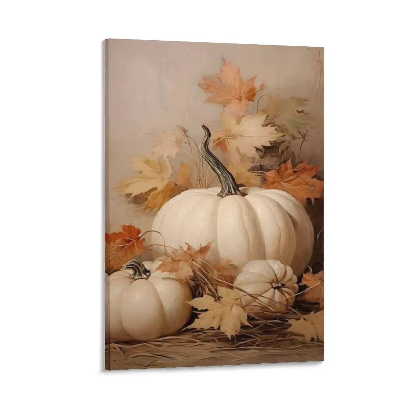 Framed Fall Wall Decor Pumpkin Still Life Canvas Print Poster Canvas Poster Bedroom Decor Sports Landscape Office Room Decor Gift dopamine  decor Ornaments Decoration Artistic Photo