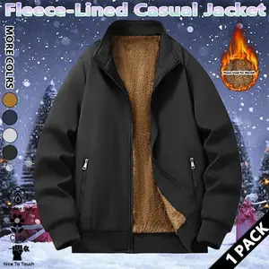 Men’s stand-up collar sweater for couples, autumn/winter style, thick plush lamb’s wool, simple and fashionable, comfortable long sleeves, retro streetwear, vacation wear