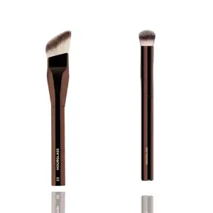 Hourglass Foundation Brush & Ambient Lighting Dual Ended Brush Set | Flawless Airbrush Makeup | Powder, Highlight & Liquid Foundation Brush Kit