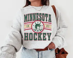 Minnesota Wil Vintage Minnesota Wil Sweatshirt T-shirt Wild Sweater Wild T-shirt Hockey Fan Shirt Retro Minnesota Ice Hockey