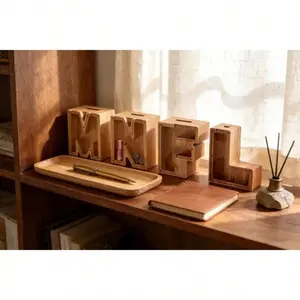 Wooden Letter Piggy Bank for  Boys Girls Large 26 Alphabet Large-Capacity Transparent Wooden Alphabet Money Bank Personalized Custom Name Transparent Saving Coin Bank, Perfect Christmas,Birthday Gift for kids Adults and Home Decoration