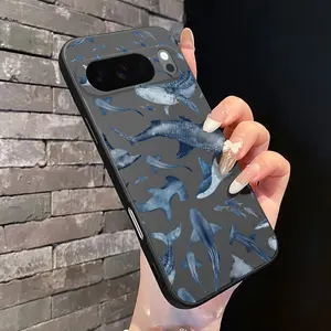 Rounded Edge Phone Case for Google Pixel 10 9 XL 8 7 Pro A  Oceanic Fish Symphony Pattern Anti-Scratch Shockproof TPU Bumper Drop-proof Cover Cellphone Protective