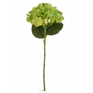 Green Artificial Hydrangea Stem Silk Flower Faux Floral Wedding Decor