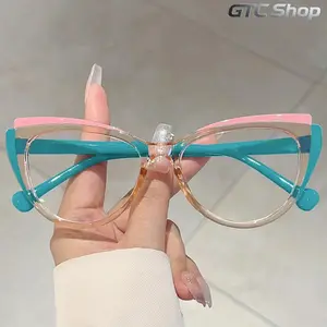 Vintage Cat Eye Frame Eyeglasses, Trendy Casual Eyeglasses for Women, Fashion Eyeglasses for Work, Daily Clothing Decor, Perfect for Daily Use, High Quality Eyewear