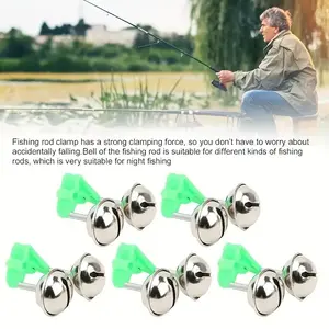 5pcs Fishing Bell Set, Dual Tone Alarm Bells for Rods, Fish Alert Chimes, Essential Fishing Equipment & Accessories, Perfect for Anglers