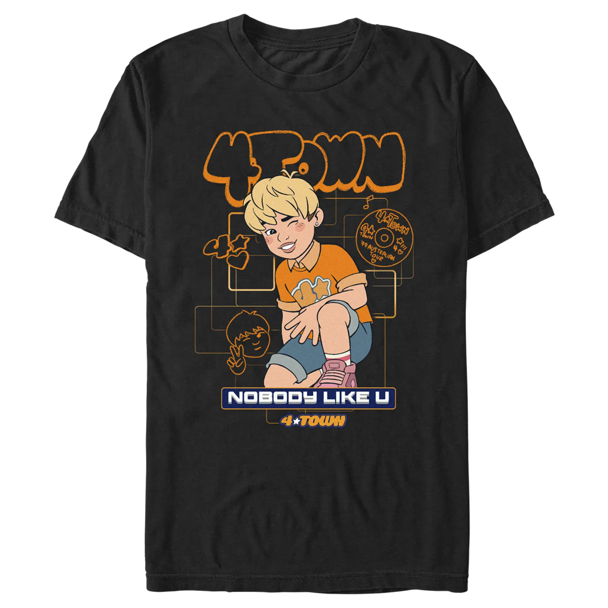 Men's Short-Sleeve Graphic T-Shirt, Casual Top Inspired by Turning Red's Tae Young & Nobody Like U Song