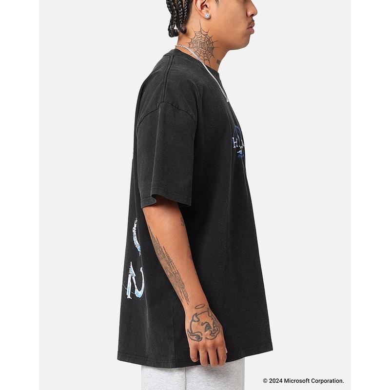 73Studio X Halo Halo 2 Vintage T-Shirt Black Acidwash