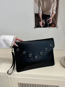 Women's Minimalist Casual Commute Clutch Bag, 2026 New Studded Envelope Mini Bag for Everyday Use, Durable PU Material Wallet