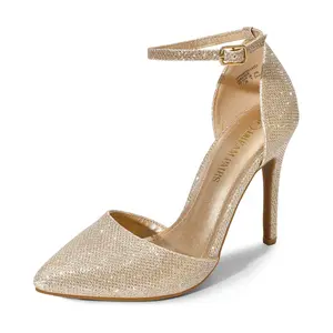 Dream Pairs Women's Ankle Strap Dress Pump- Lacey