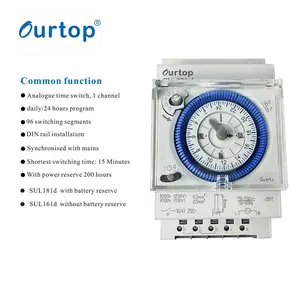 CB certified mechanical timer switch SUL181D 96 times on/off per day time set range 15 mins timer mechanical 24H timer