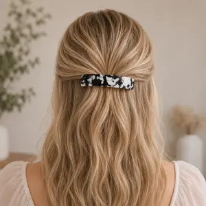 Black & White Acrylic Barrette