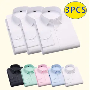 3-piece men's shirt set, slim fit men's shirt, long sleeved button up shirt, men's shirt summer outfits men Fabrics Menswear