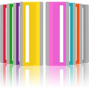 16 Pieces Colored Guided Reading Strips Highlight Overlays Reading Bookmark Line Trackers for Kids Dyslexia Student Reading Tools Mixed Colors