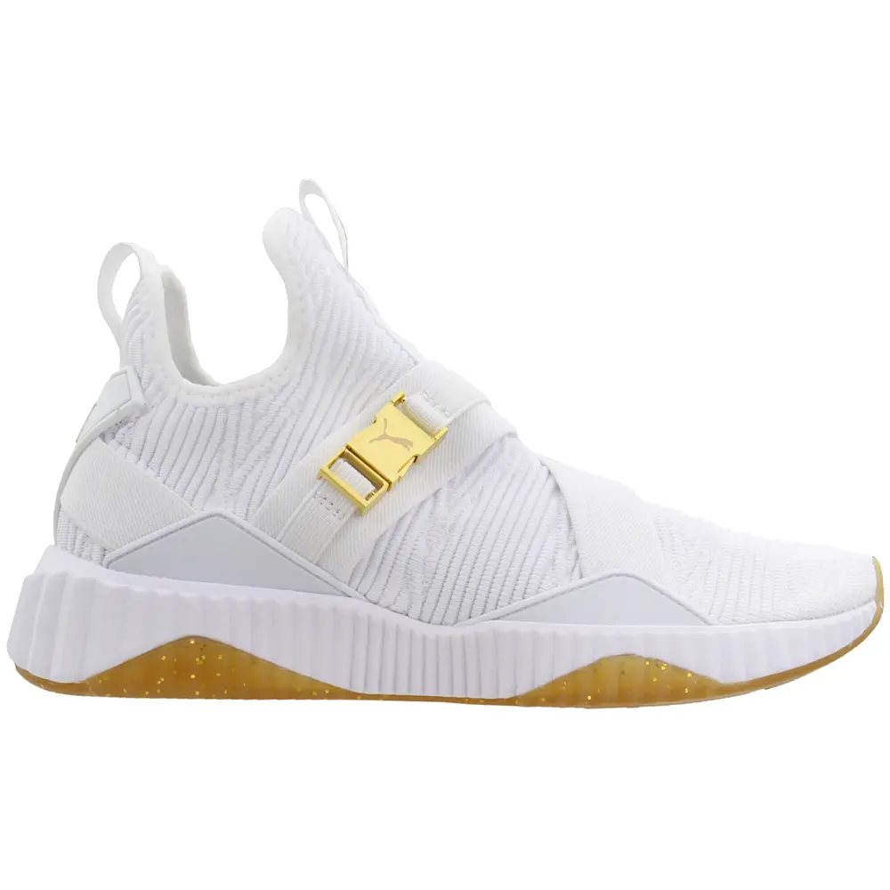 PUMA Womens Defy Mid Varsity Slip On Training Sneakers Shoes - White