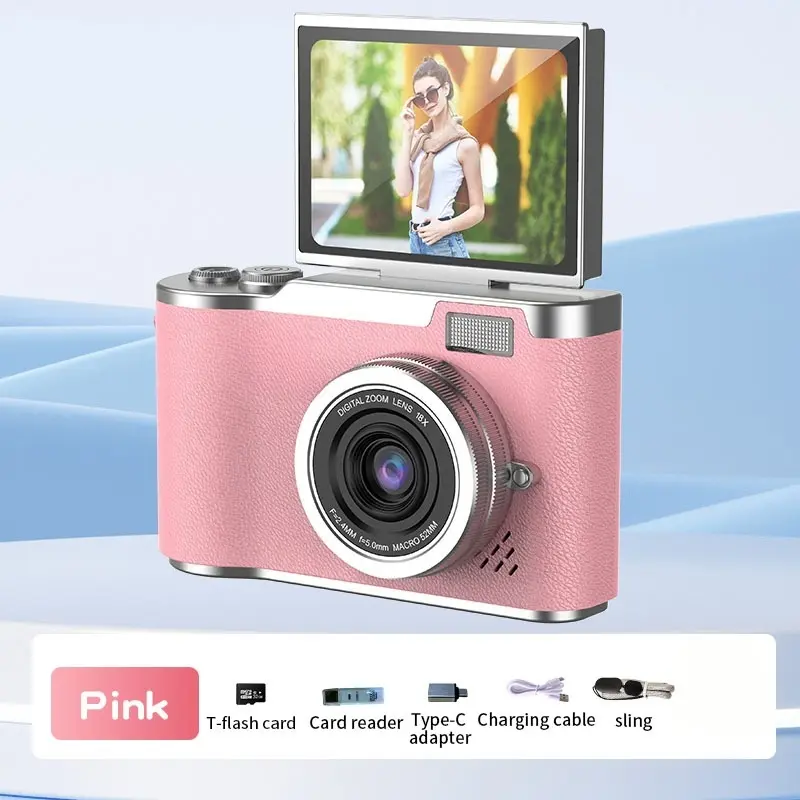Foldable Student Camera! 48MP Shooting, 1080P Video, 32GB Card & Accessories. Portable Pocket CCD!